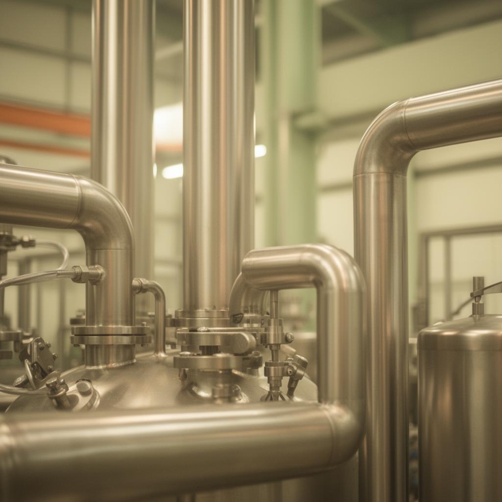 Industriële installatie in een productieomgeving